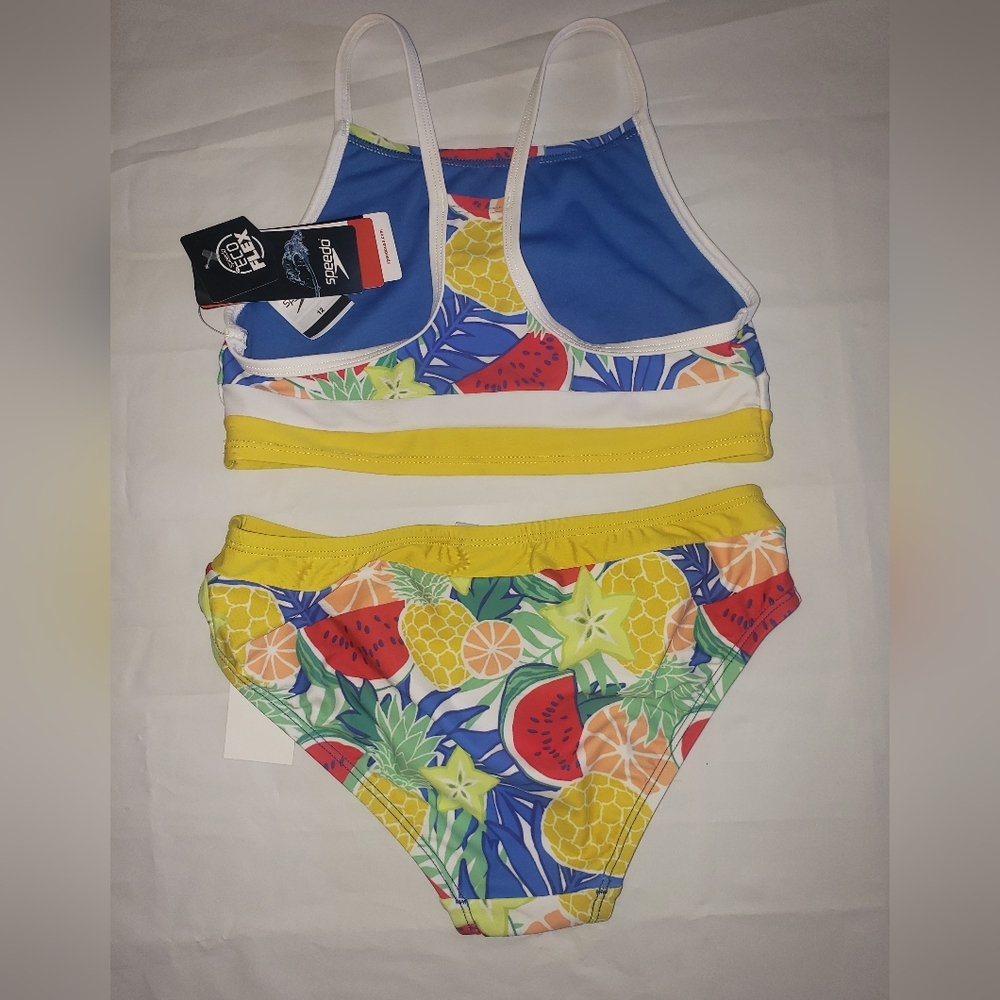SpeedoGirls' Print Block Two Piece Bikini Set (Big Kid) - Picture 3 of 6